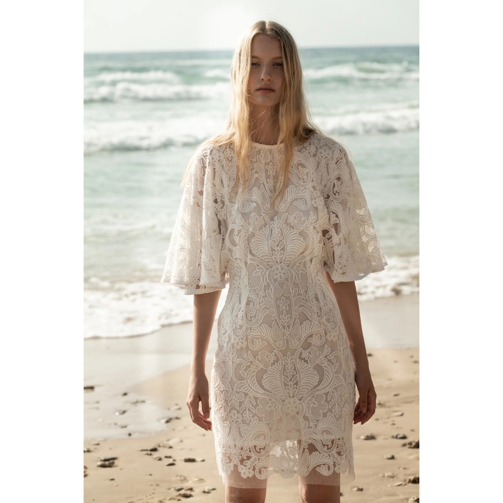 Nwt Sabina Musayev Sondrine Dress White Lace Size Xs Chic Feminine Romantic Sexy — image 2 of 8